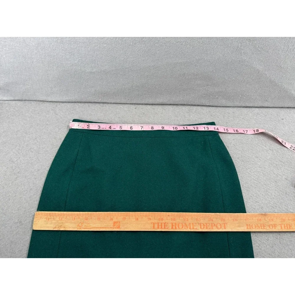 J. Crew Shirttail Mini Skirt Womens 00 Green Wool Blend Dark Academia Mod B0358